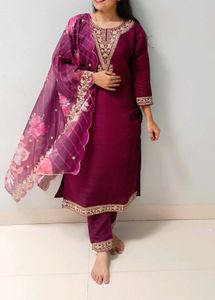 Beutiful Purple Kurta Set 💗