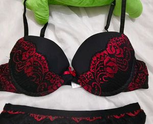 Black &amp; Red Lingerie Set