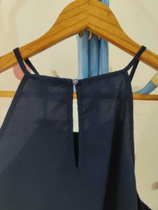 Shein Navy Blue Halter Top
