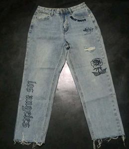 SHEIN Stylish Graphic Jeans