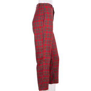 Red Plaid Corduroy Pants