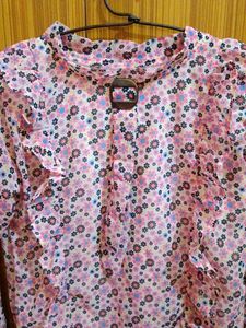 Multicolored Ruffle Top For Casual And Formal Look