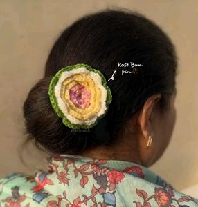 Crochet Bun Pin