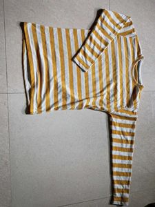 Mustard Stripes Sweatshirt Unisex XL