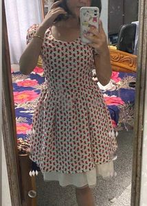 Cute Apple Print Dress