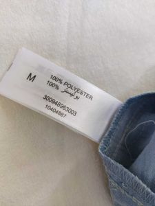 Elegant Light Blue Office Wear Shirt Bow Tie Nec