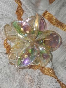 Holographic Flower Hair Clip