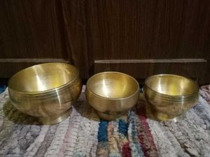 3 Heavy Bronze Traditional Bowl
