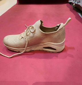 Skechers Air Cool Cream Stylish Sneakers