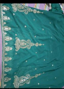 Green Saree With Blouse