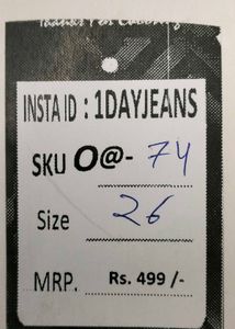 Women blue straight jeans size 26 (O-74)