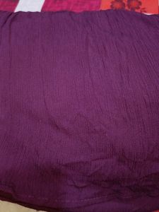 Women Purple Silk Embroidered Tunic