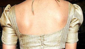 Gold Puff Sleeve Blouse