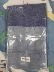 Banaras Saree With Blouse ( Silver)