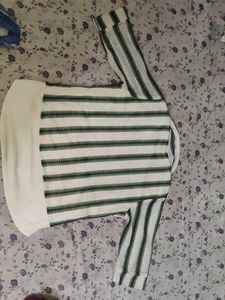 Striped Cardigan &amp; Top Set