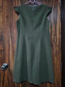Olive Green Shift Dress