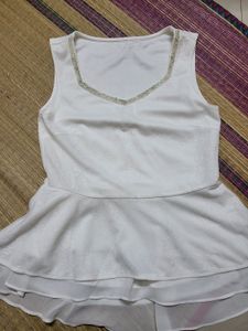 Beautiful White No Sleeve Top