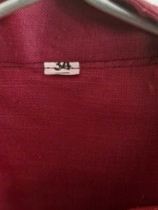 Maroon Cotton Kurta Suitable For Kids Age Group 12