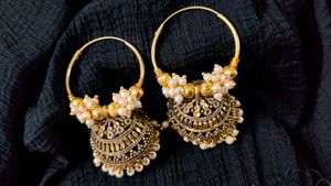 Ethnic Jhumka Earrings (heavy look)