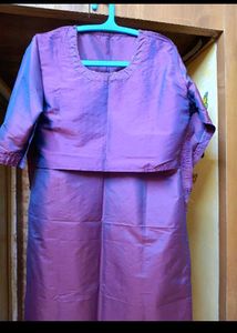 Purple Embroidered Kurta Set