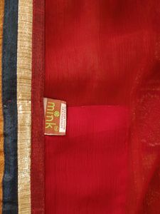 Beautiful Multicolour Saree With Blouse