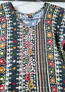 Ethnic Print Tunic Top