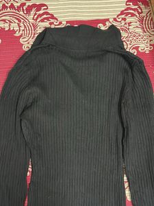 Black Knit Bodycon Mini Dress