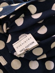 Chemistry Brand Navy Blue Printed Top(Women’s)