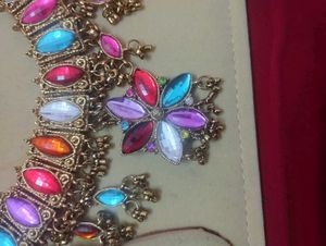 multicolor stones Jewellery Set