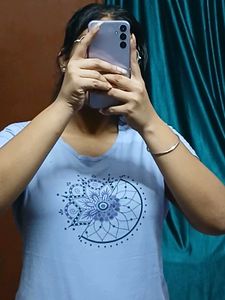 Blue Printed T-Shirt