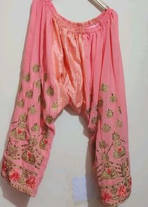 Rose Rani Plazo Suit With Dupatta For 46 Bust