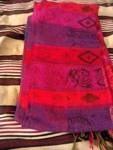 Striped Red & Purple Scarf