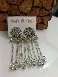 Oxidised Chain Earrings