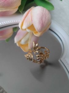 Gold Leaf Branch Ring (anti Tarnish)