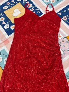 Red Sequin Party Dress