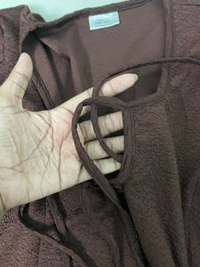 Elegant Brown Maxi Dress