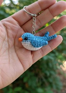 Chick Keychain with Flower