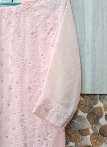 Pink Embroidered Kurta Set