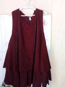 Beautiful Marron Stylish Girls Top...