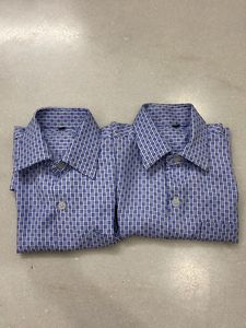 2 Blue Checked Shirt Size 30