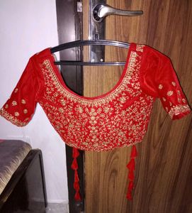 Red Embroidered Lehenga Choli