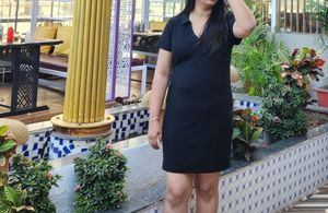 Black Casual T-Shirt Dress