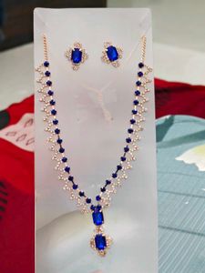 Elegant Blue Stone Jewelry Set