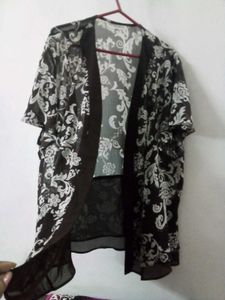 Floral Print Sheer Kimono