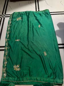 Embroidered Green Ethnic Skirt