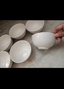 White Ceramic Snack Bowls (Set of 2)