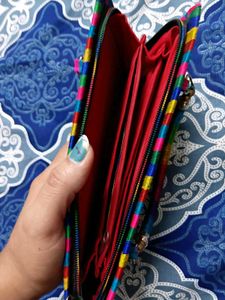 Colorful Embroidered Handbag