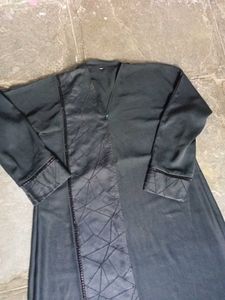 Elegant Black Abaya 3 Combo 2 Face Cover Soudi Abi