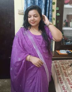 Purple Printed Saree