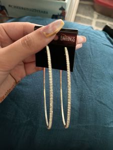 Rhinestone Hoop Earrings